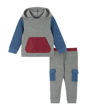 Andy & Evan Colorblocked Hoodie Set