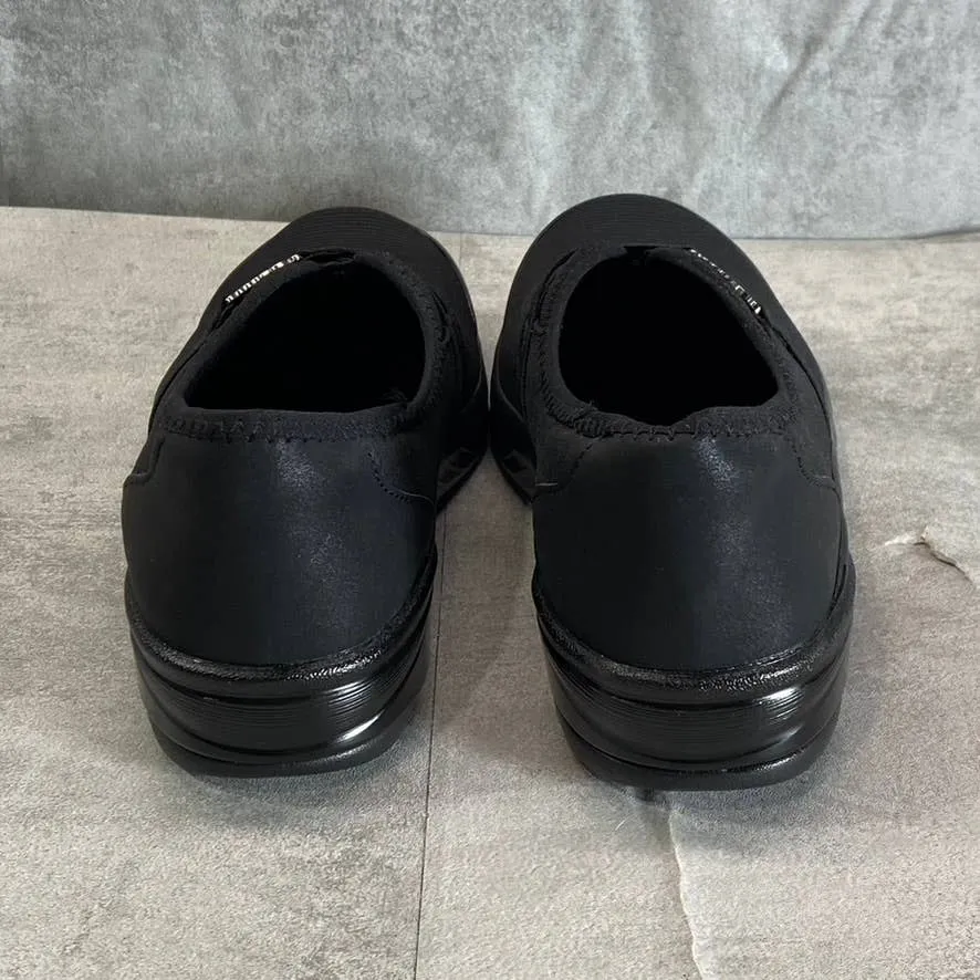 BZEES Women's Black Mesh Niche Washable Fabric Lightweight Slip-On Sneakers