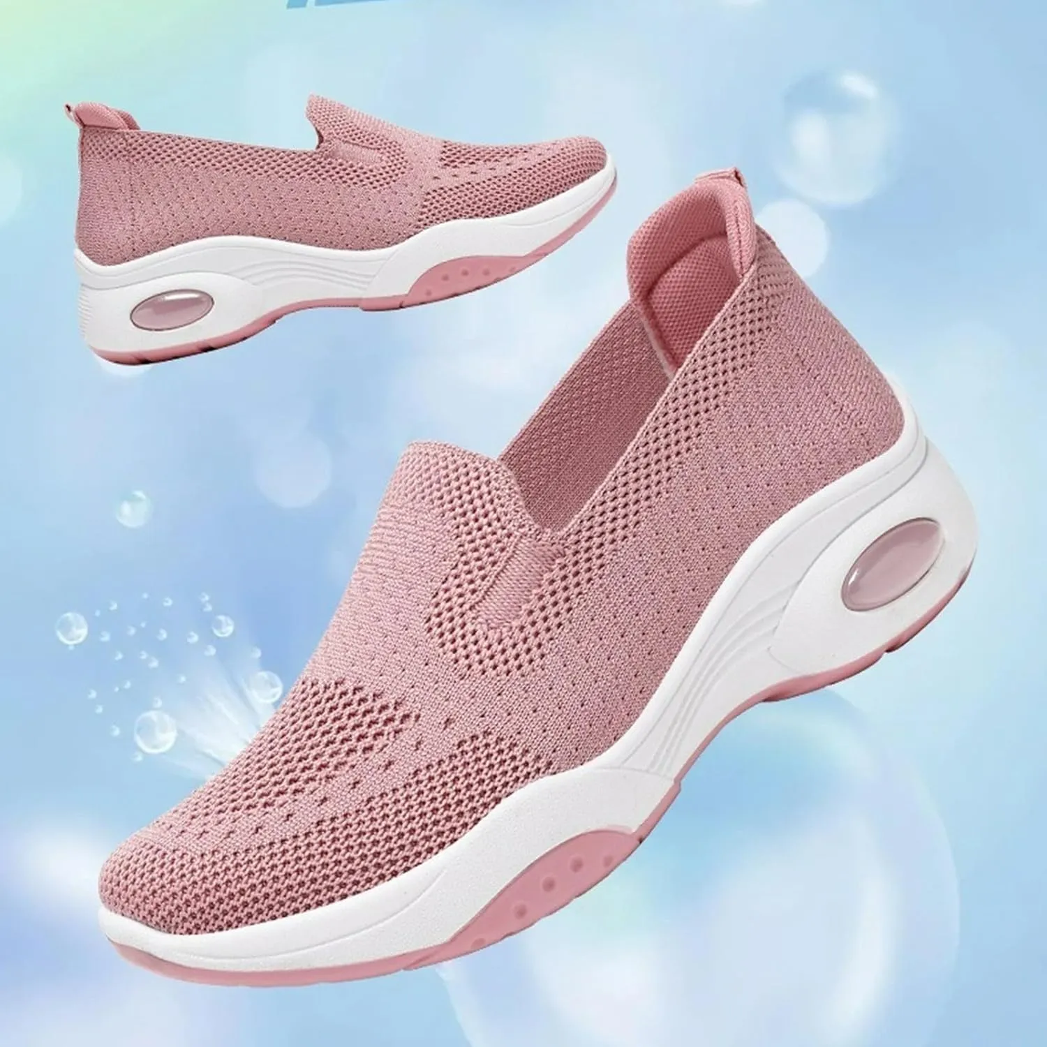Canbebig Walking Shoes Women New Air Cushion Slip on Walking Shoes Comfort Orthopedic Platform Sneakers Air Cushion Athletic Shoes Running Jogging Shoe