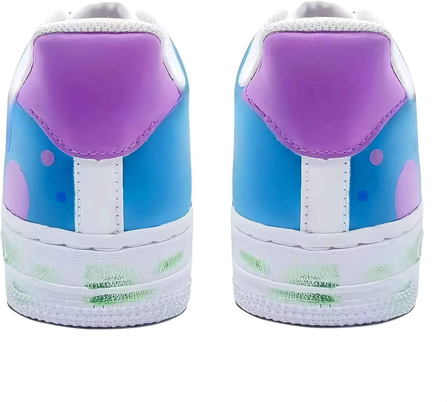 Hand-Painted Platform Sneakers, Musical Design Casual Shoes, Colorful Chunky Fashion Sneakers for Women Men, White Multi