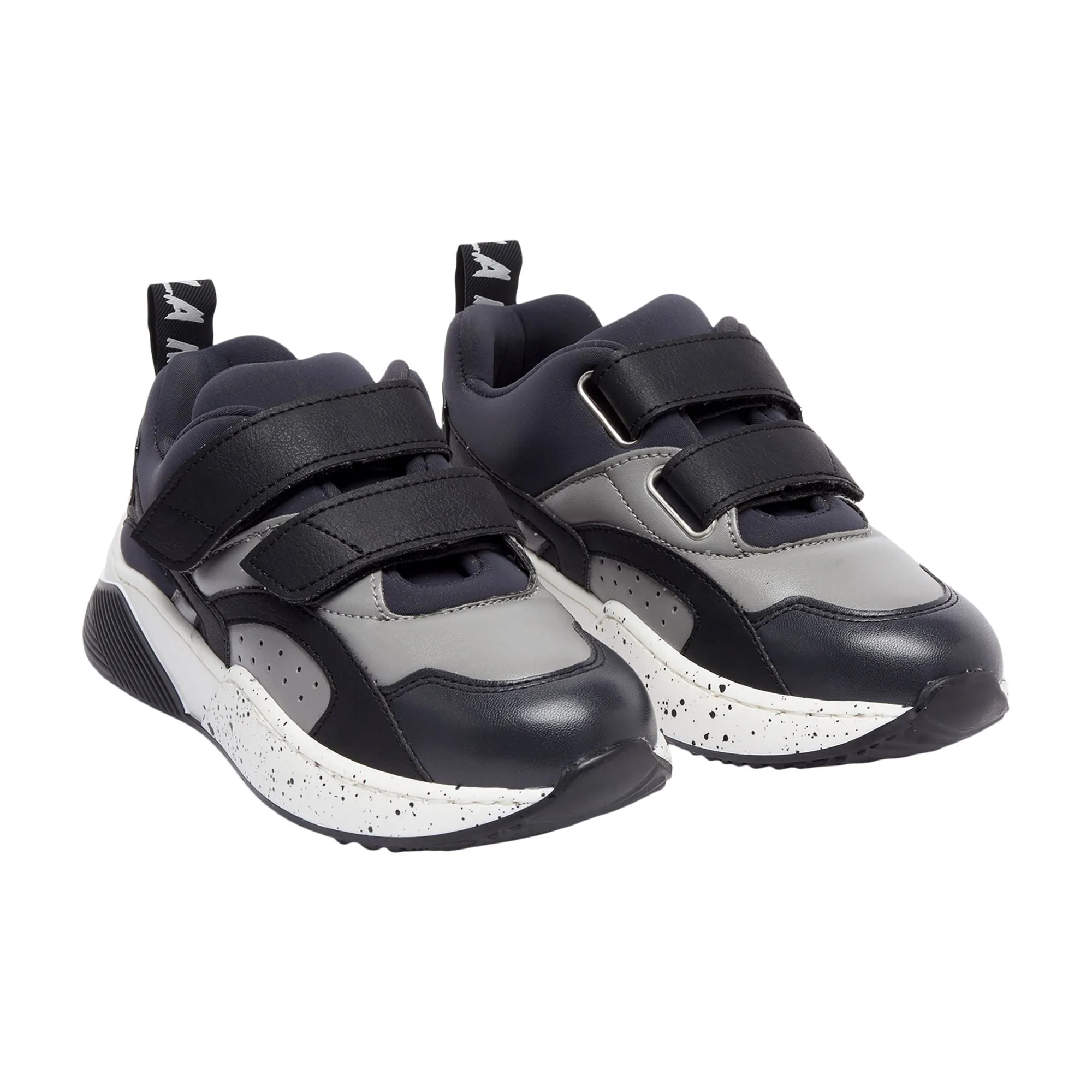 KID BOY COLORBLOCK VELCO TRAINERS,GREY