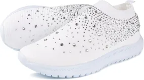 Lausiuoe Sneakers For Women Walking Shoes Comfortable Lightweight Breathable Slip On Sneakers for Women Work Workout Gym