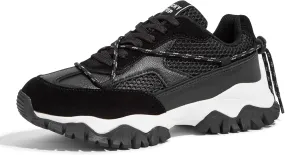 LUCKY STEP Women's Platform Colorful Fashion Sneakers Tennis Retro Colorblock Adjustable Lace Lifestyle Stylish Cute Chunky Dad Casual Walking Shoes