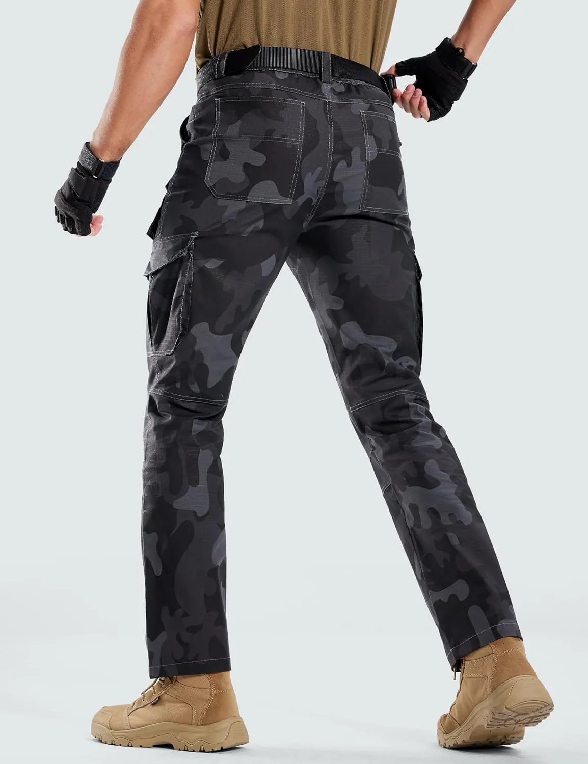 Men's Cargo Work Pants Water Resistant Tactical Pants 29"/31"/33" Lightweight Hiking Ripstop Pants Outdoor Apparel