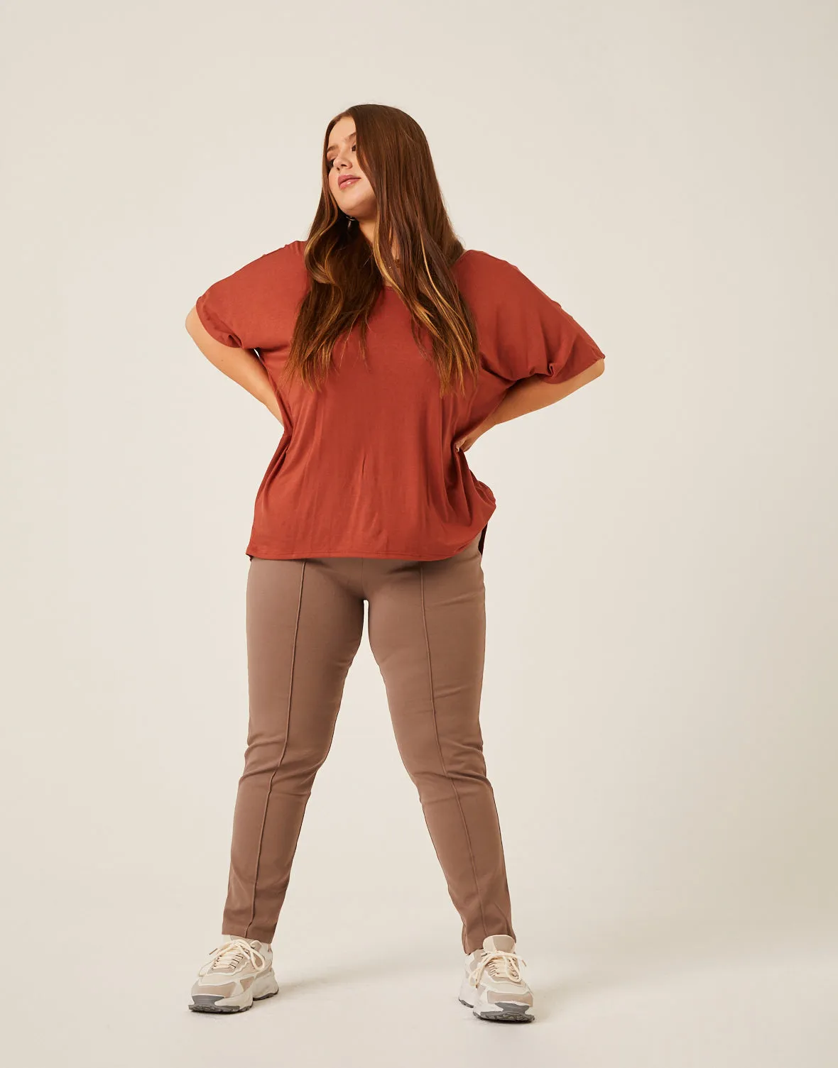 Plus Size Plain and Simple Twist Back Tee