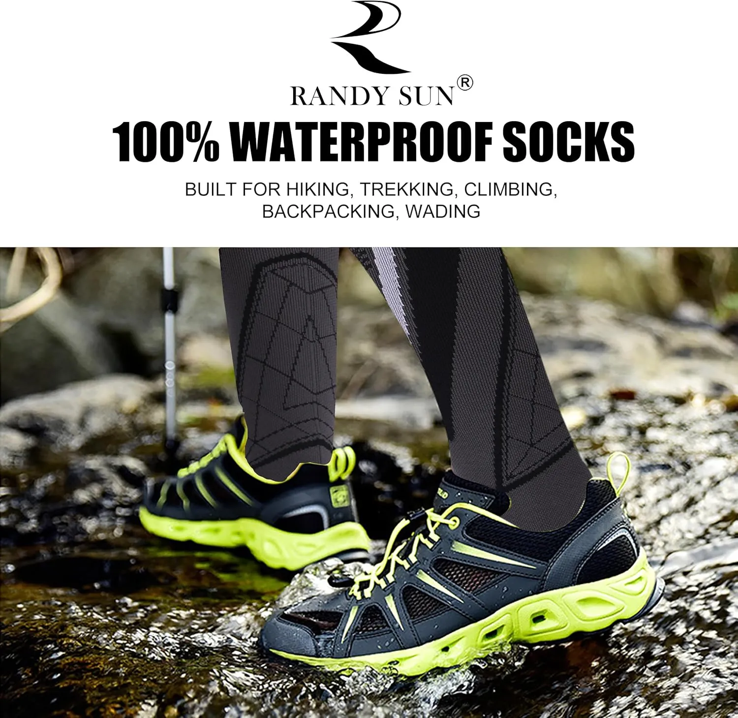 RANDY SUN Waterproof Breathable Knee High Kayaking Hunting Fishing Socks