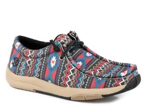 Roper Women's Aztec Printed Canvas Chukka Shoe