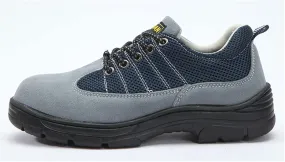 Safety Trainers Men Women Steel Toe Cap Trainers Lightweight Breathable Slip Resistant Work Trainers (Color : Gray, Size : 8.5 US)