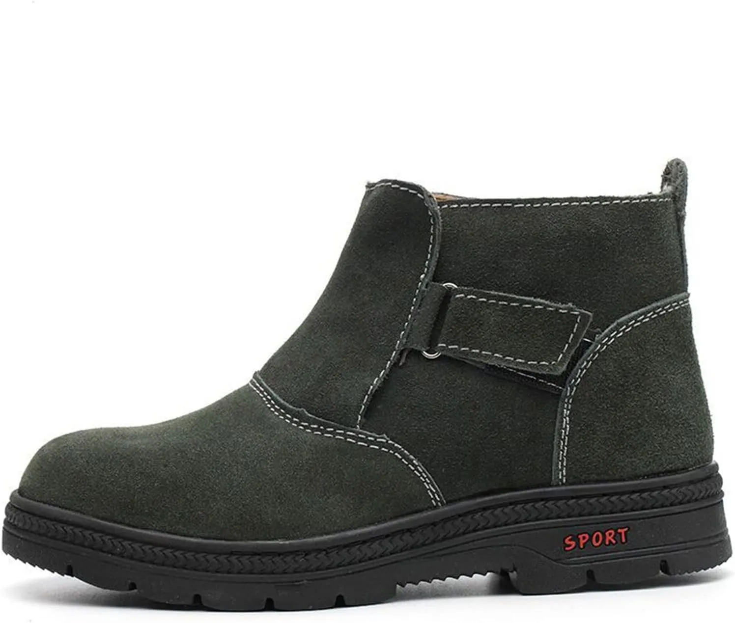 Safety Trainers Men Women Steel Toe Cap Trainers Lightweight Breathable Slip Resistant Work Trainers (Color : Green, Size : 6.5 US)