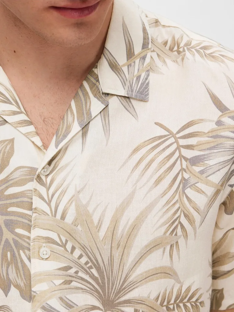 Selected Homme / Damen-Bluse / SLHRELAX-NOA-AOP SHIRT SS RESORT B