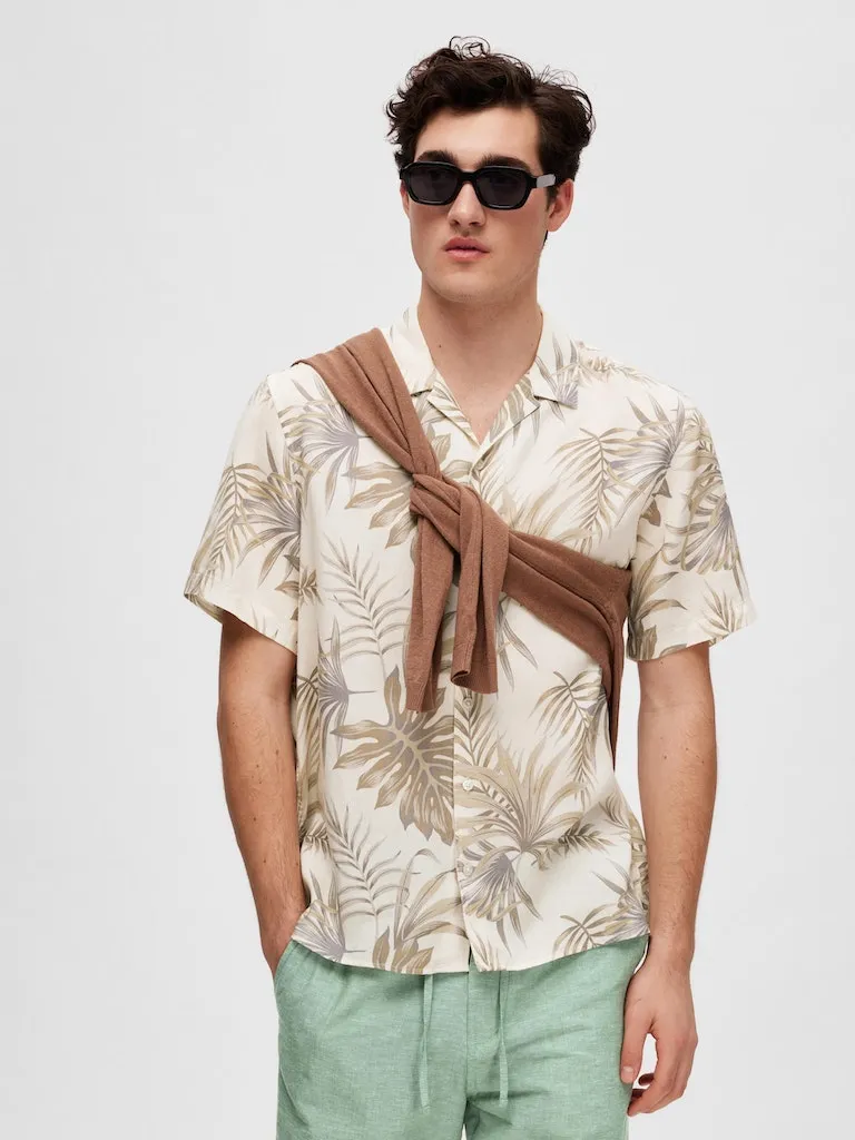 Selected Homme / Damen-Bluse / SLHRELAX-NOA-AOP SHIRT SS RESORT B