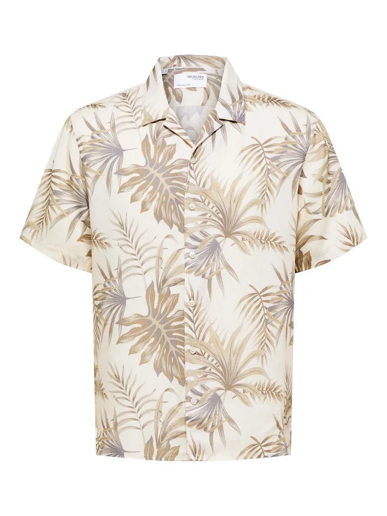 Selected Homme / Damen-Bluse / SLHRELAX-NOA-AOP SHIRT SS RESORT B