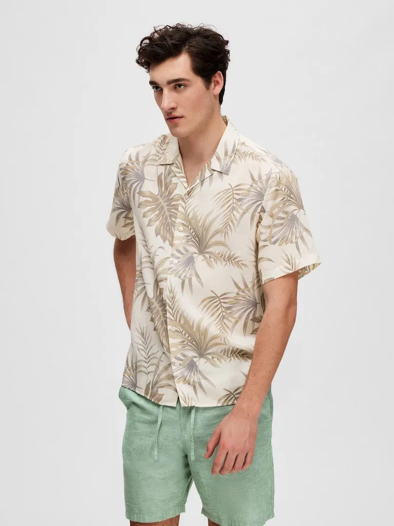 Selected Homme / Damen-Bluse / SLHRELAX-NOA-AOP SHIRT SS RESORT B