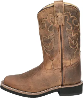 Smoky Mountain Women's Mesa Square Toe Pull On Brown Oil Distressed/Navy Crackle Boots