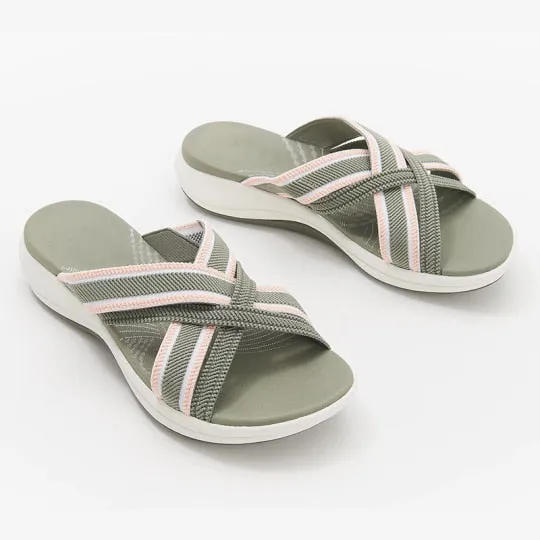 Stretch Soft Sandals, Knitted Sports Supportive Sandals