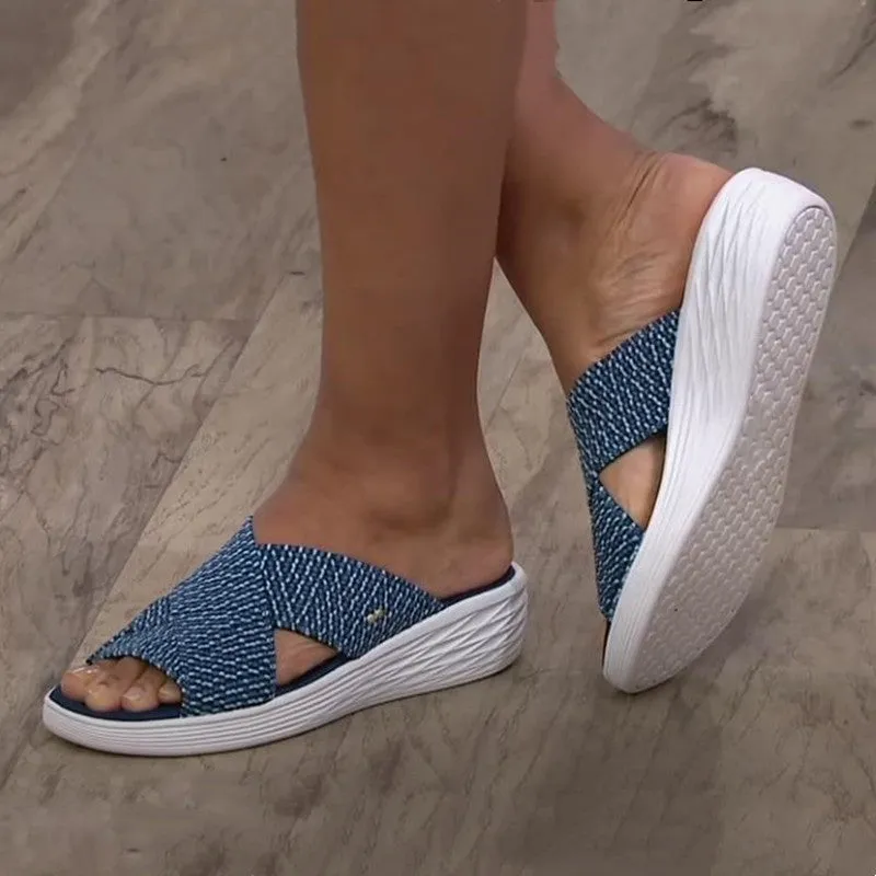 Stretch Soft Sandals, Knitted Sports Supportive Sandals