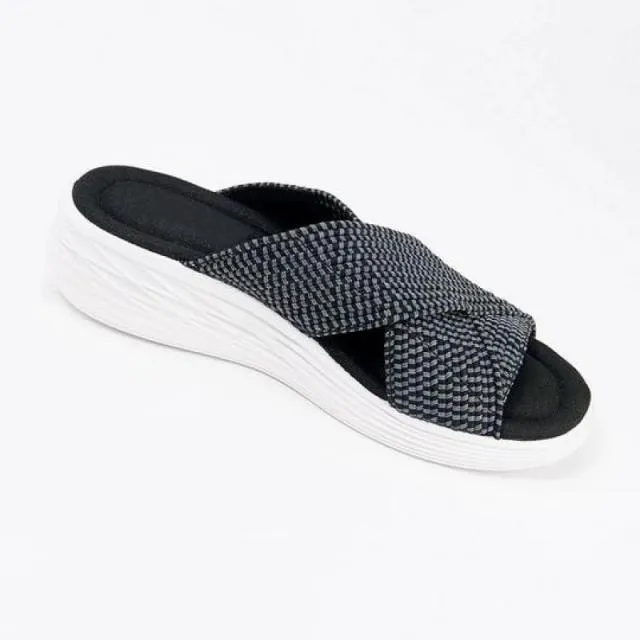 Stretch Soft Sandals, Knitted Sports Supportive Sandals