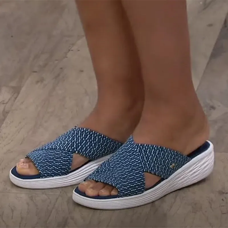 Stretch Soft Sandals, Knitted Sports Supportive Sandals