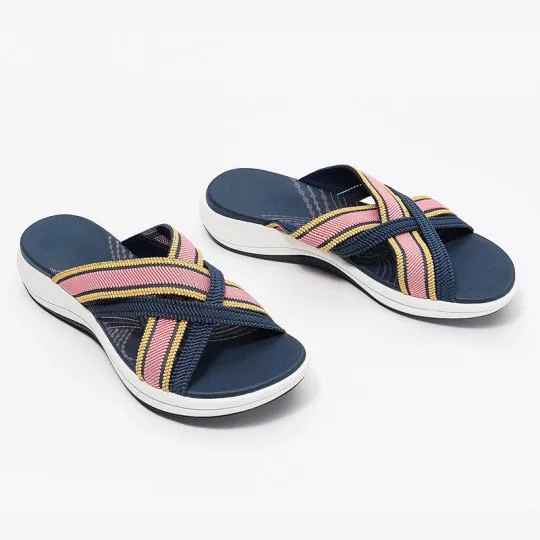 Stretch Soft Sandals, Knitted Sports Supportive Sandals