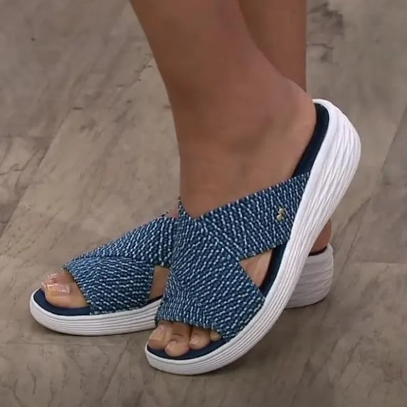 Stretch Soft Sandals, Knitted Sports Supportive Sandals