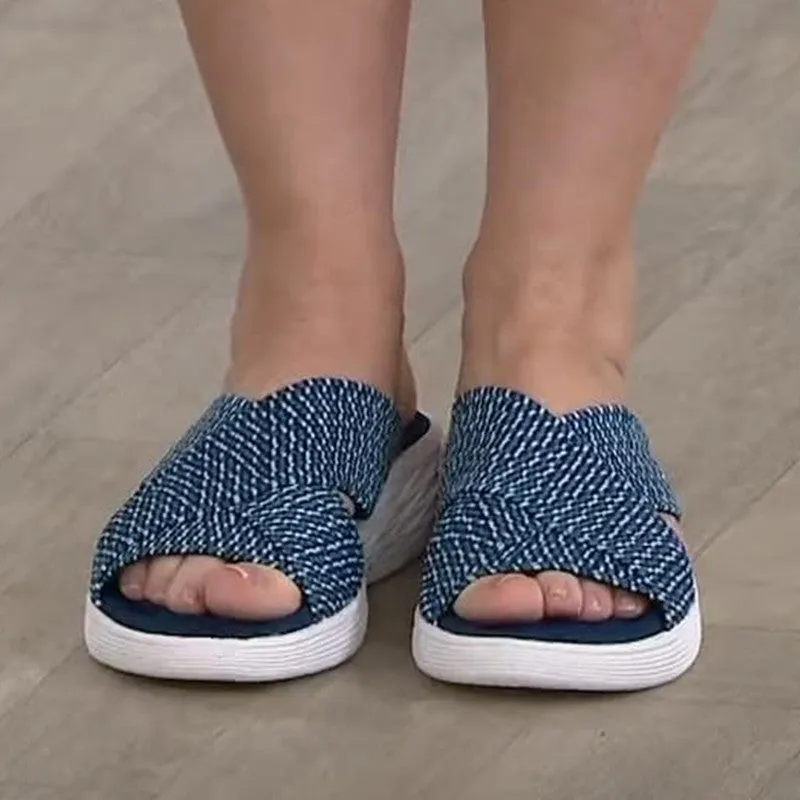 Stretch Soft Sandals, Knitted Sports Supportive Sandals